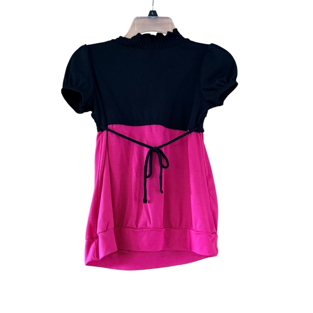 Tempted Kids Tee Pink and Black Heart - Picture 2 of 3